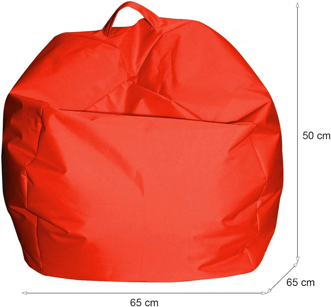 Dmora Eleganter Sitzsack, orange Farbe, Masse 65 x 50 x 65 cm, Arancione