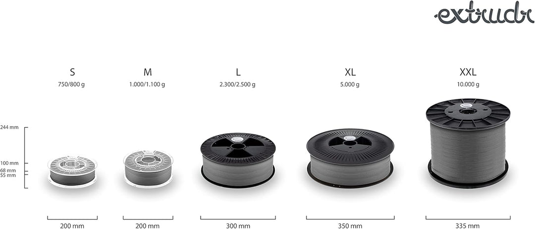 extrudr® XPETG MATT ø1.75mm (1kg) 'WEISS' - 3D Drucker Filament - Made in Austria - höchste Qualität