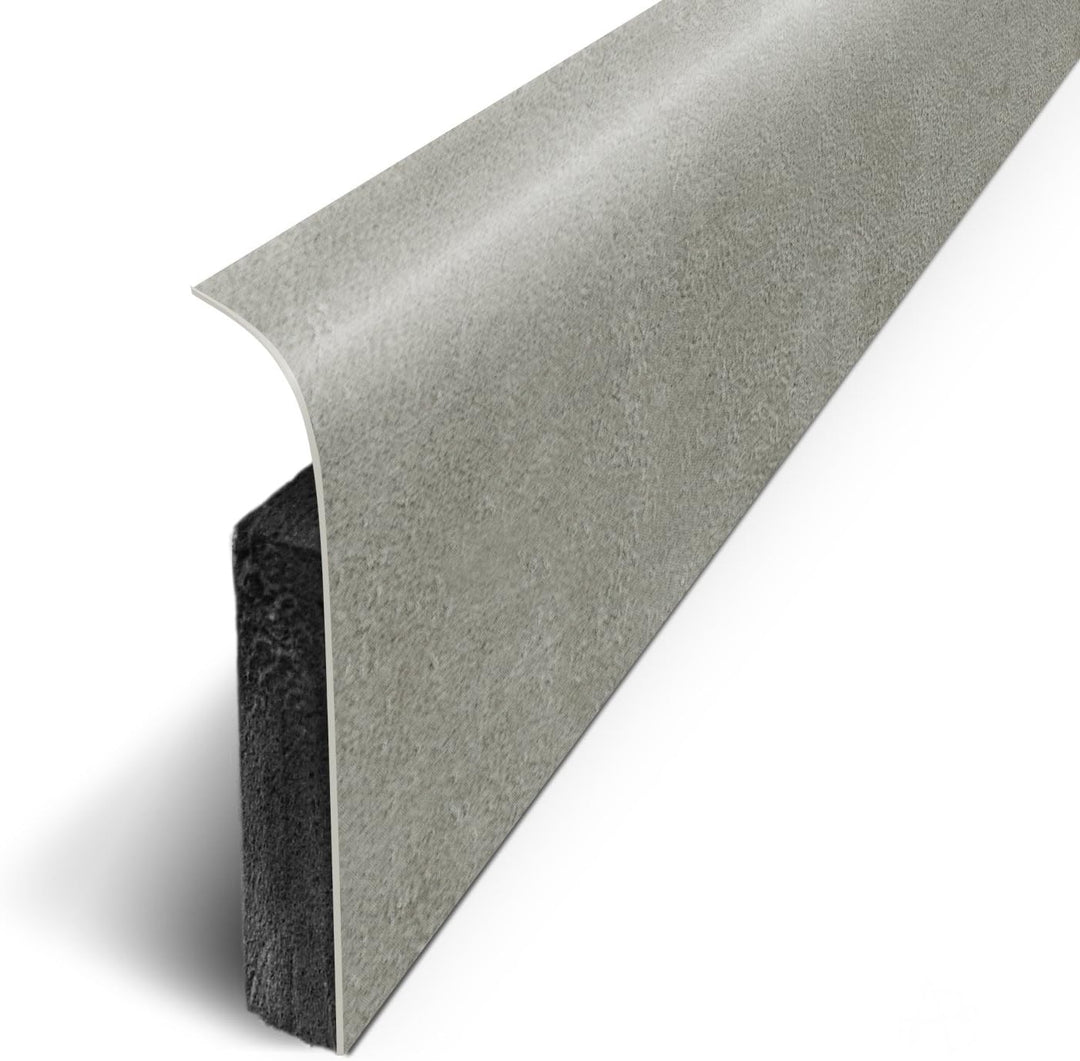Sockelleisten, selbstklebend mit 3M-Klebeband, 120 x 70 cm, 5 Stück, silber, D180527D Beton (silberf