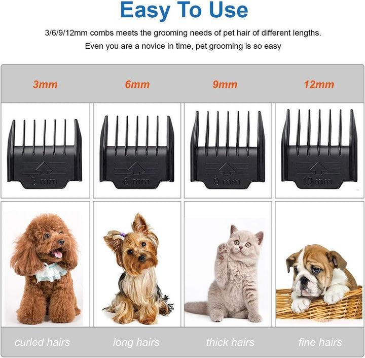 eSynic Tierhaarschneidemaschine Profi Pfotentrimmer Hund Katze Elektrische Fellpflege Krallenpflege