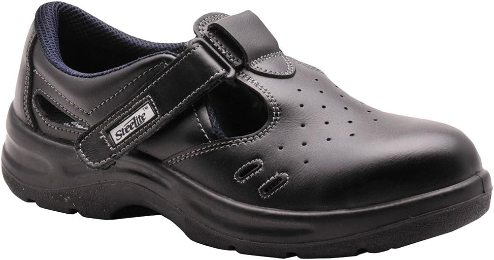 Portwest Fw01 Sicherheit 35/2 Sandale S1, FW01BKR42 42 EU Schwarz, 42 EU Schwarz