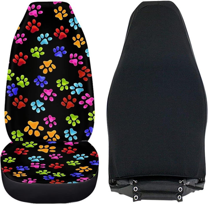 chaqlin Cartoon Hund Pfote Auto Sitzbezüge Set Frauen Girly Fahrzeuge Sitzschutz Kissenbezüge Nette