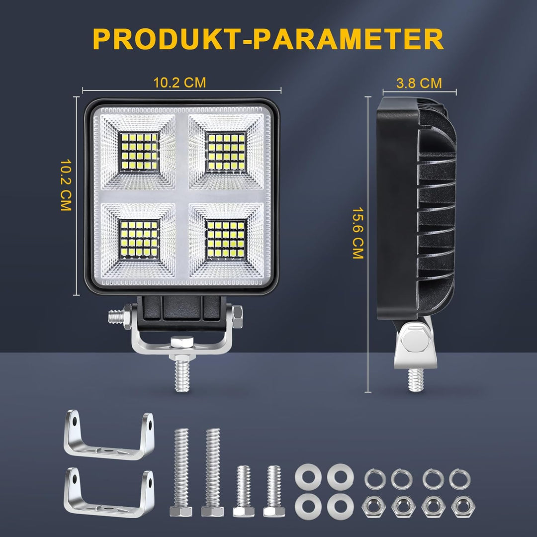 Dinfu 2 pack 160W LED Scheinwerfer Lampen12v Led Arbeitsscheinwerfer Zusatzscheinwerfer, 6000K LED A