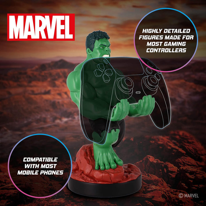 Cable Guys - Marvel Avengers Hulk Gaming Accessories Holder & Phone Holder for Most Controller (Xbox