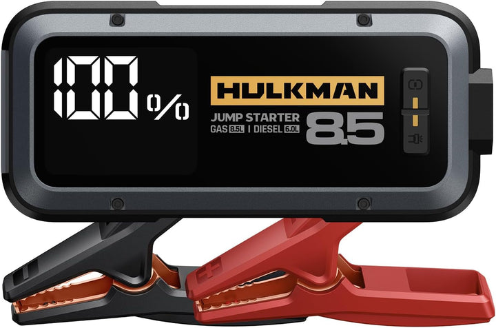 HULKMAN Alpha 85 Starthilfe Powerbank 2000A 20000mAh Auto Starter fĂŒr bis zu 8,5L Benzin und 6L Dies