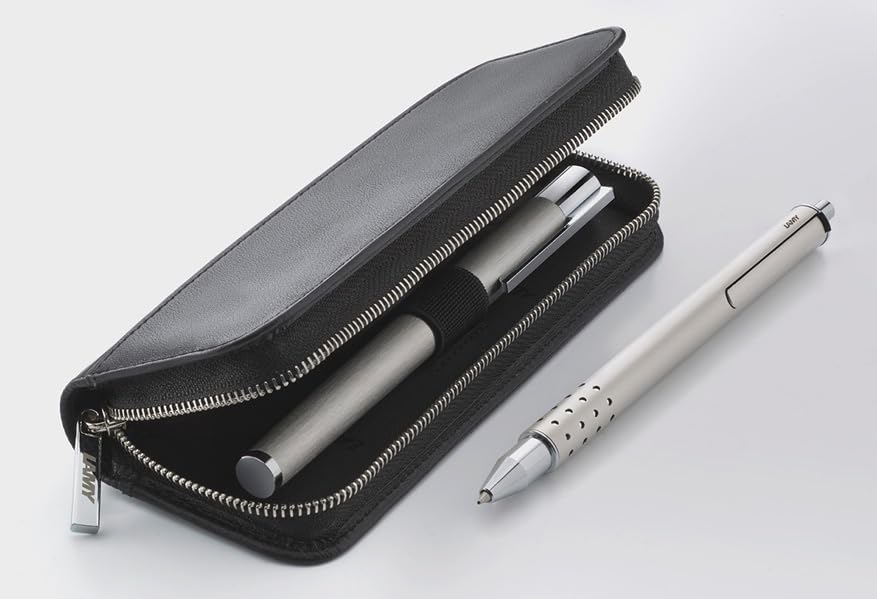 LAMY A 403 Lederwaren – Hochwertiges Kalbsleder-Reissverschlussetui 859 in der Farbe Schwarz - Für z