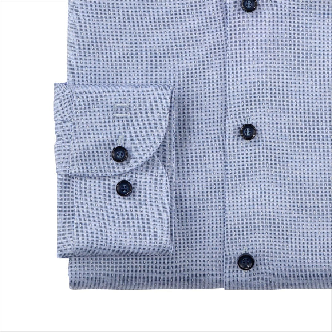 OLYMP Herren Businesshemd Langarm Level Five 24/Seven,Uni,Body fit,Modern Kent 40 Royal 19, 40 Royal