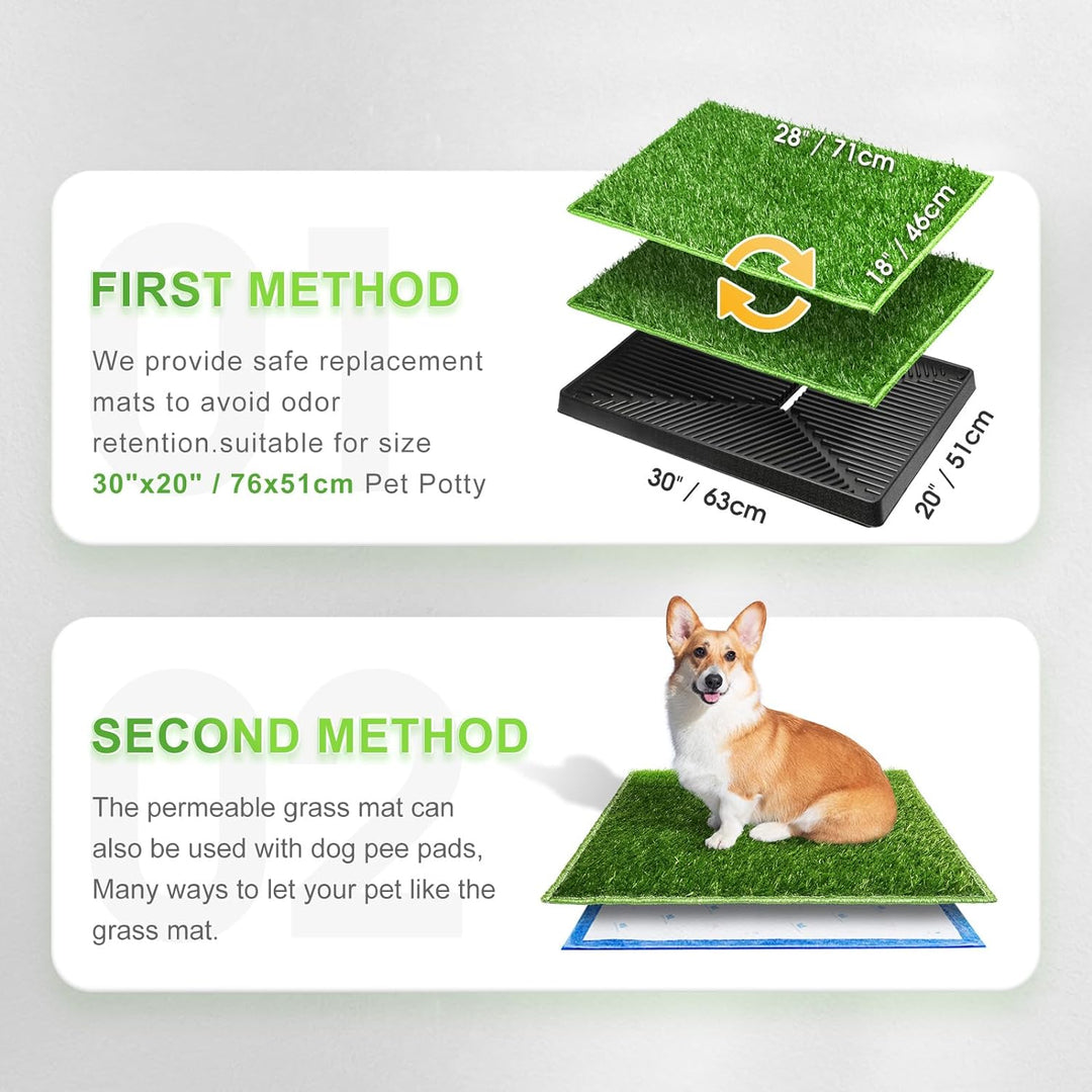 Hompet Hundetoilette Welpentoilette Trainingsunterlage, Indoor Hundetöpfchen, Hunde Training 71cm x