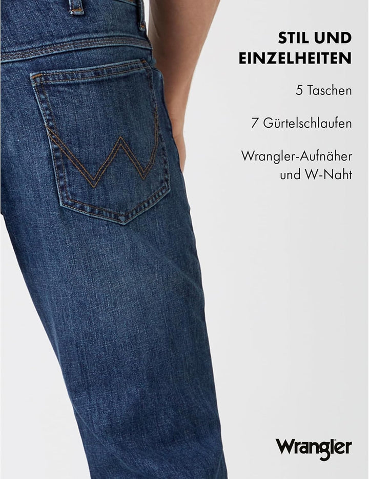 Wrangler Herren Authentic Regular Jeans 33W / 34L Blau (Authentic Blue), 33W / 34L Blau (Authentic B