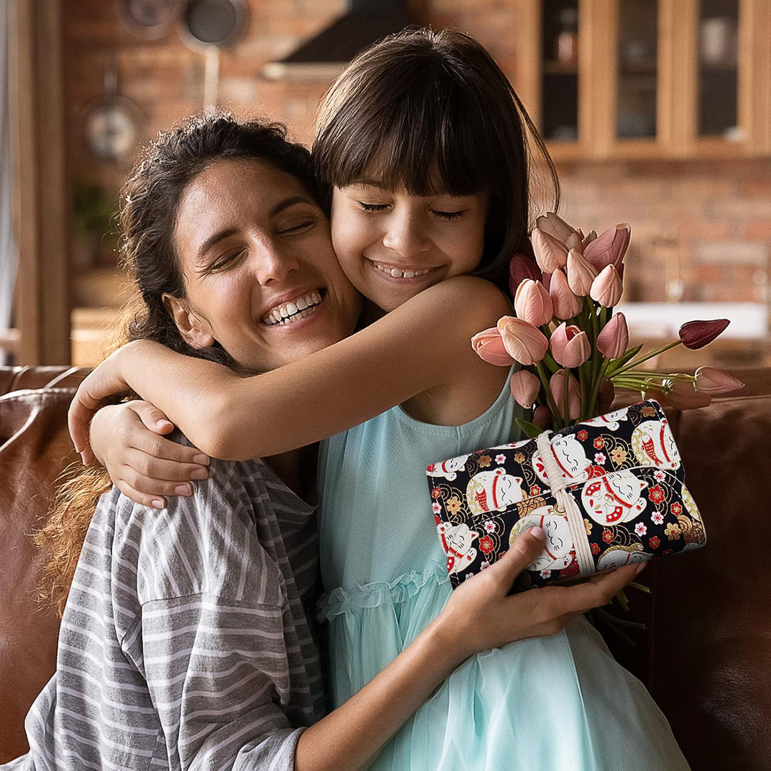 Coopay Rundstricknadeln Set mit Lose-Blat Tasche, 9 Stück Edelstahl Stricknadeln Rundstricknadel 80