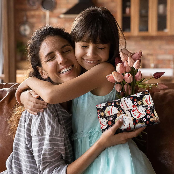 Coopay Rundstricknadeln Set mit Lose-Blat Tasche, 9 Stück Edelstahl Stricknadeln Rundstricknadel 80