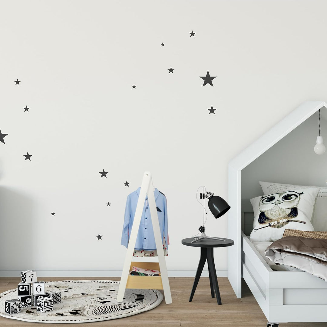 Relaxdays Kleiderständer Kinder, Standgarderobe, HxBxT 99x64,5x42,5 cm, Kleiderstange & Ablage, Kind