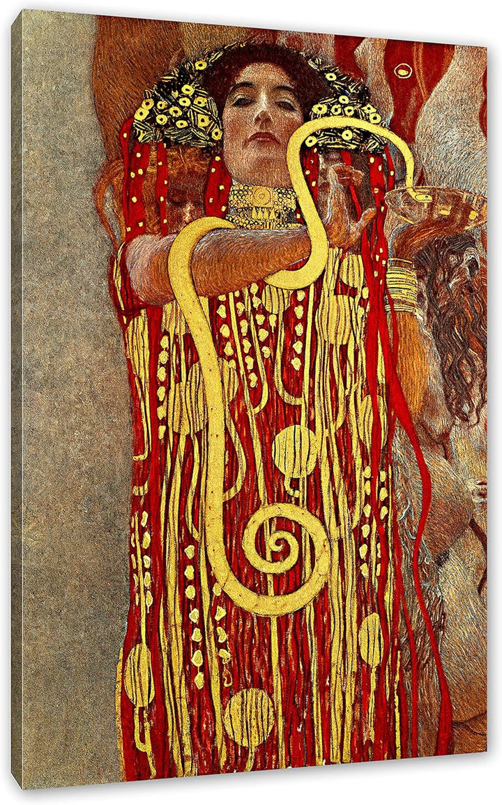 Generisch Gustav Klimt - Hygieia als Leinwandbild/Grösse: 100x70 cm/Wandbild/Kunstdruck/fertig bespa