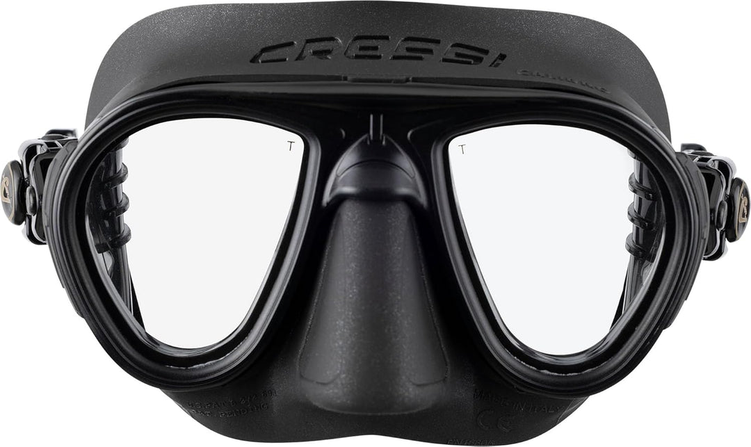 Cressi Calibro Tauchmaske Schwarz/Schwarz, Schwarz/Schwarz