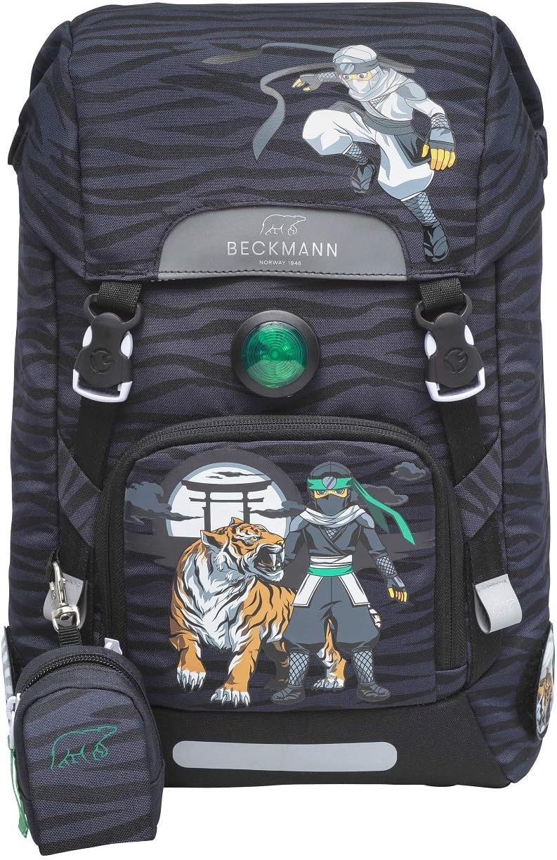 Beckmann of Norway Classic 22 Liter Schulranzen Set 4tlg. 1. Klasse, Beckmann Farbe:Ninja Tiger