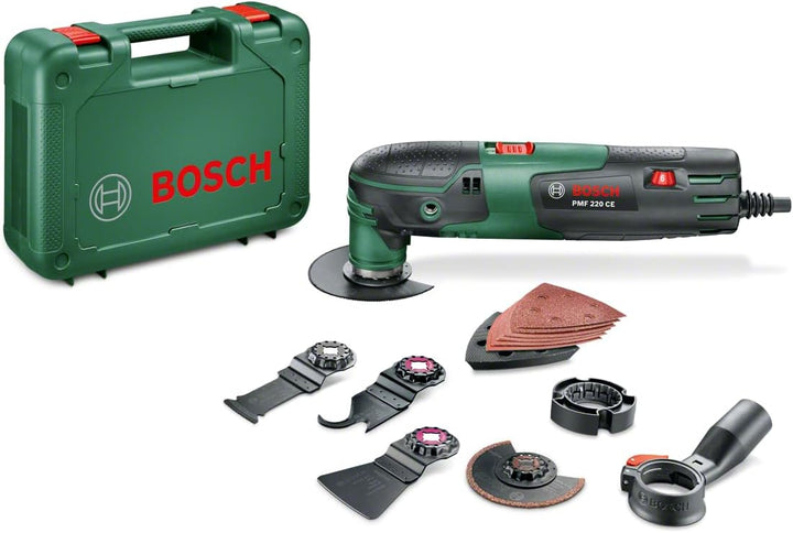 Bosch Home and Garden Bosch Multifunktionswerkzeug PMF 220 CE Set (220 Watt, im Koffer), Grün PMF 22
