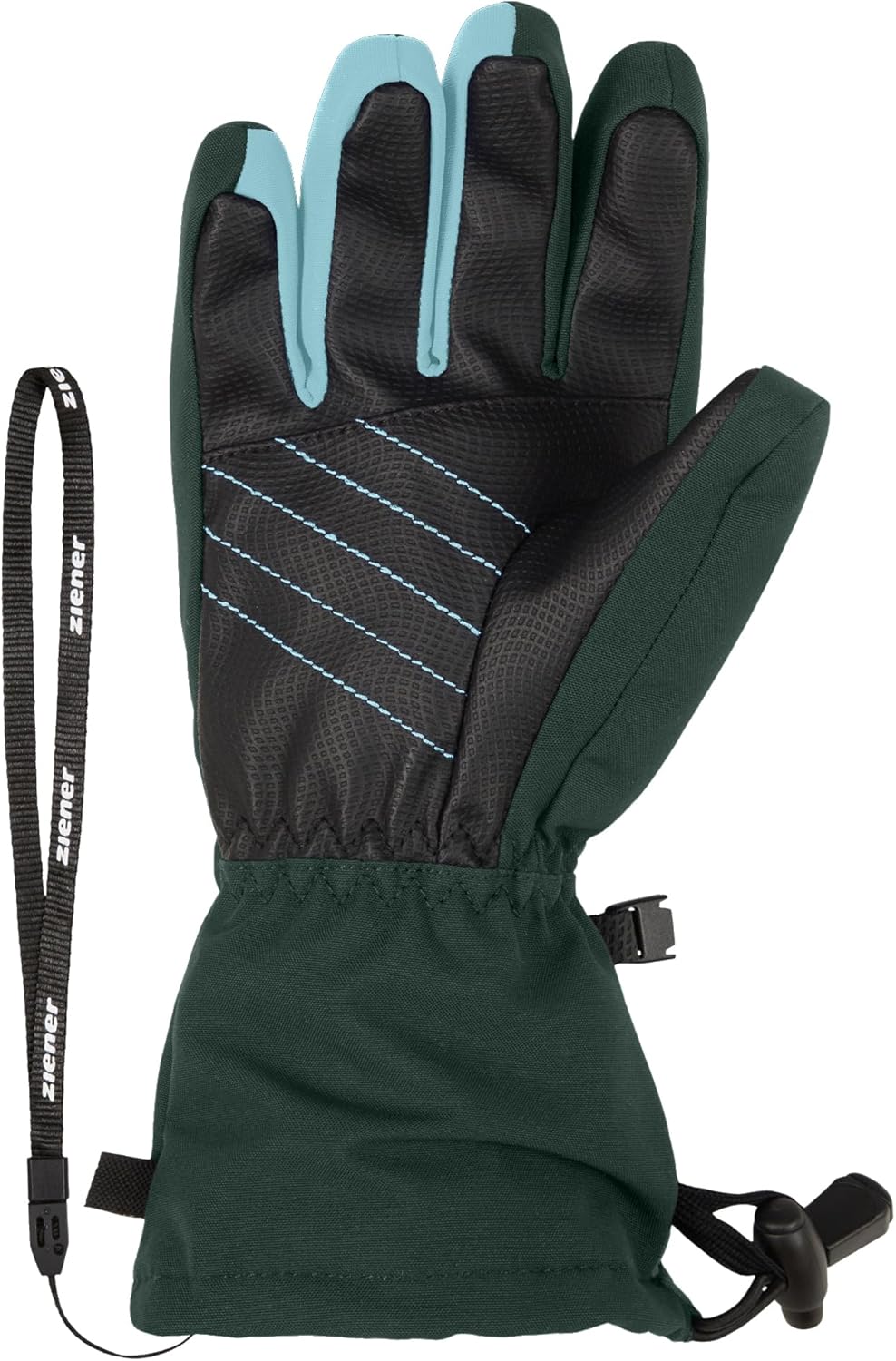 Ziener Kinder Laval Ski-Handschuhe/Wintersport | wasserdicht, extra warm, Wolle 7.5 dark jungle, 7.5