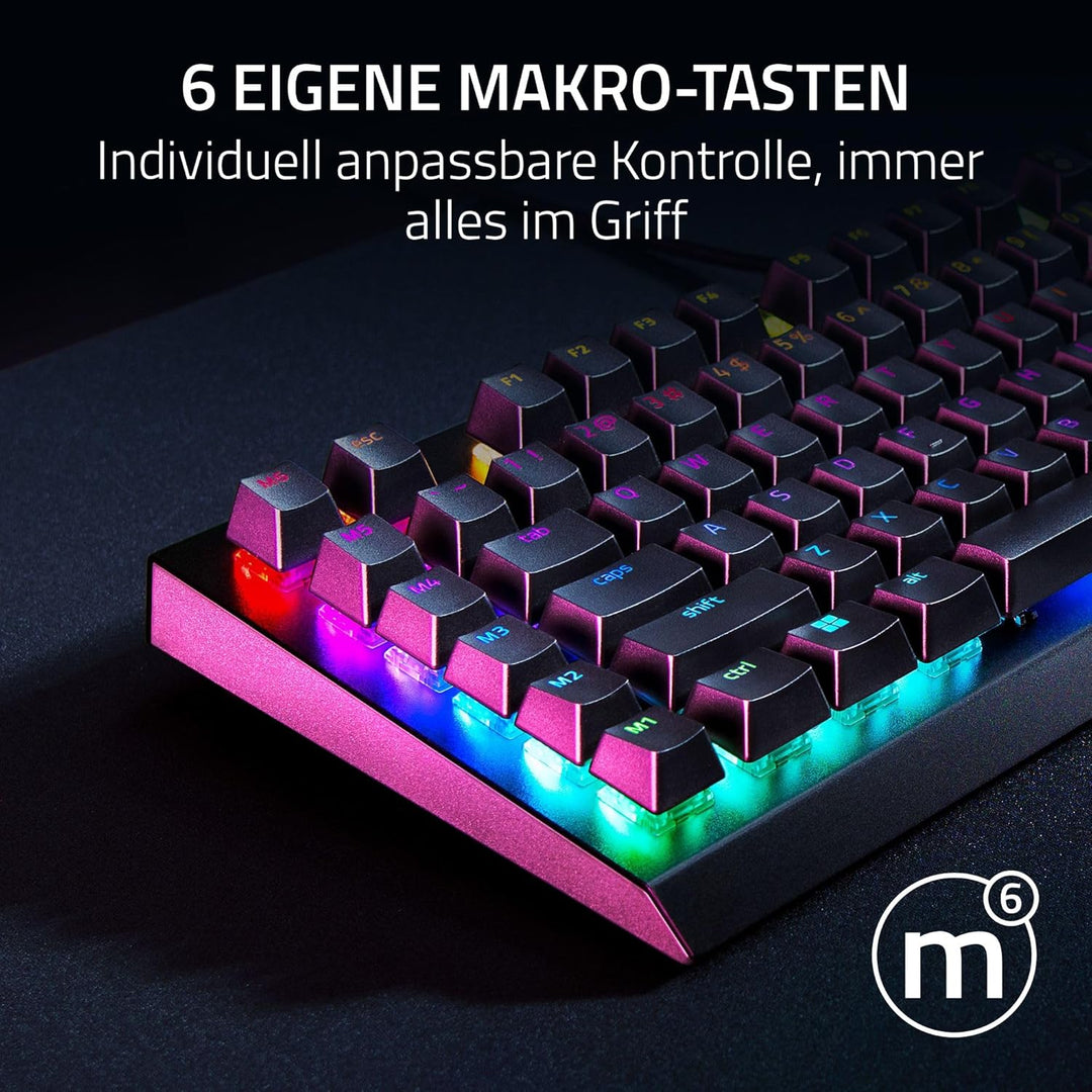 Razer BlackWidow V4 X (Green Switch) - Mechanische Gaming-Tastatur mit Razer Chroma RGB (Mechanische