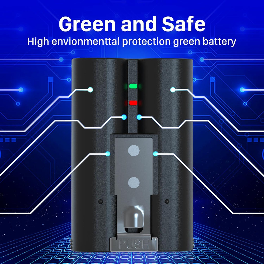 2er-Pack V4 Akku für Video Ring, 7200mAh Super hohe Kapazität Li-Ion Ersatzakku Kompatibel mit Video