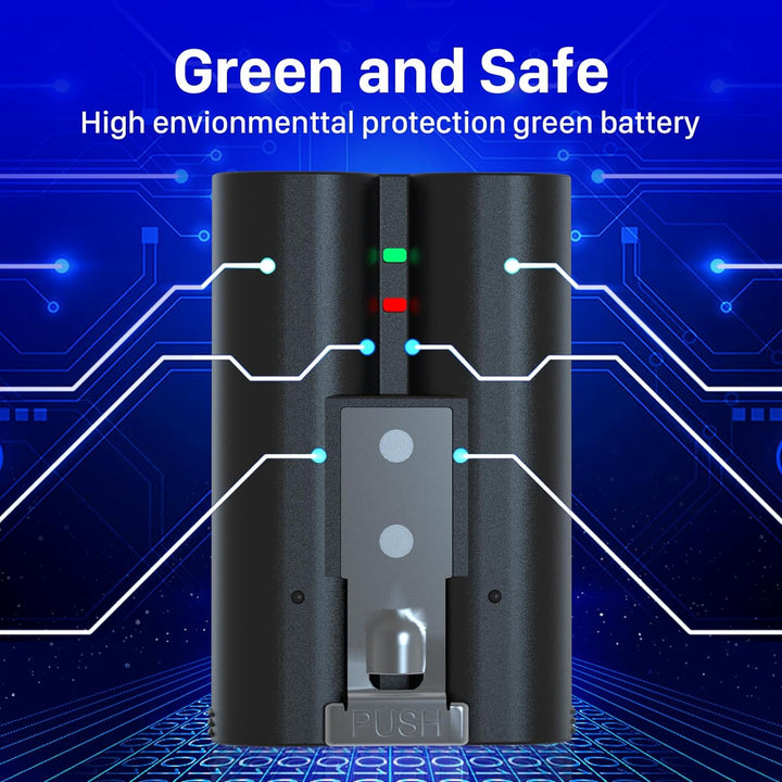 2er-Pack V4 Akku für Video Ring, 7200mAh Super hohe Kapazität Li-Ion Ersatzakku Kompatibel mit Video