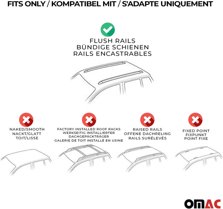 OMAC Dachträger Gepäckträger kompatibel mit Hyundai Kona 2018-2024 TÜV ABE Aluminium Schwarz Kona 20