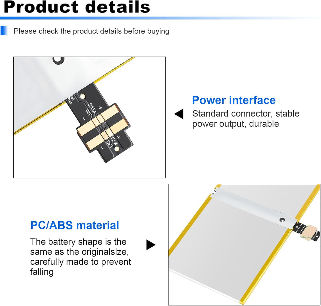 ASUNCELL 38.2Wh G3HTA027H DYNR01 Laptop Akku für Surface Pro 4 Pro 4 1724 Serie 7.5V
