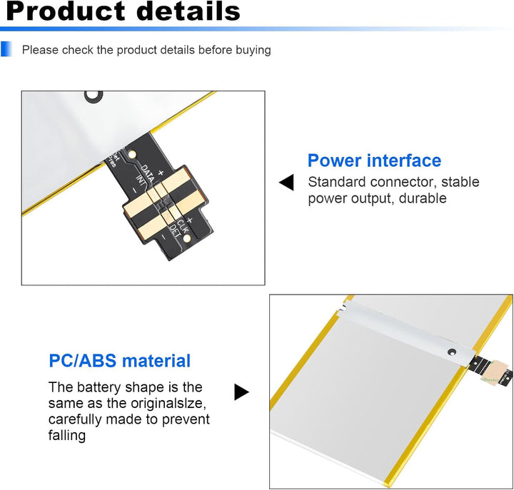 ASUNCELL 38.2Wh G3HTA027H DYNR01 Laptop Akku für Surface Pro 4 Pro 4 1724 Serie 7.5V