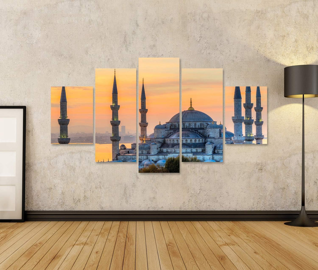 islandburner Bild auf Leinwand Die Blaue Moschee Sultanahmet Camii Istanbul Türkei Bilder Wandbilder