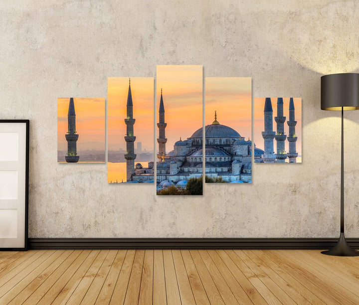 islandburner Bild auf Leinwand Die Blaue Moschee Sultanahmet Camii Istanbul Türkei Bilder Wandbilder