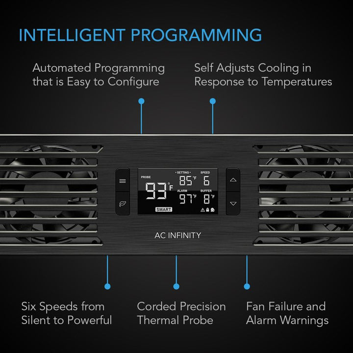 AC Infinity CLOUDPLATE T7-N, Rack-Mount Fan Panel 2U, Ansaugluft, für Kühlung AV, Heimkino, Netzwerk