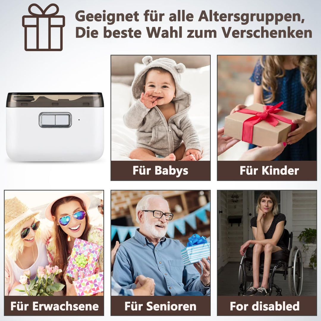 Automatischer Nagelknipser mit Nagelfeile, Elektrischer Baby-Nagelknipser mit Licht, Wiederaufladbar
