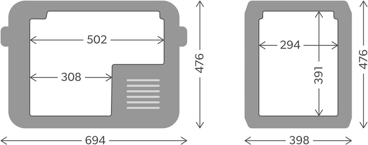 DOMETIC CFX3 45 Tragbare Elektrische Kühlbox (Kompressor/Gefrierfunktion/Nutzinhalt 32L / 100-240V /