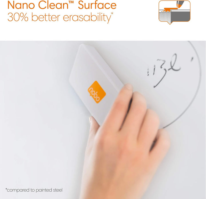Nobo 1905297 Widescreen 40" Stahl Nano Clean Whiteboard weiss