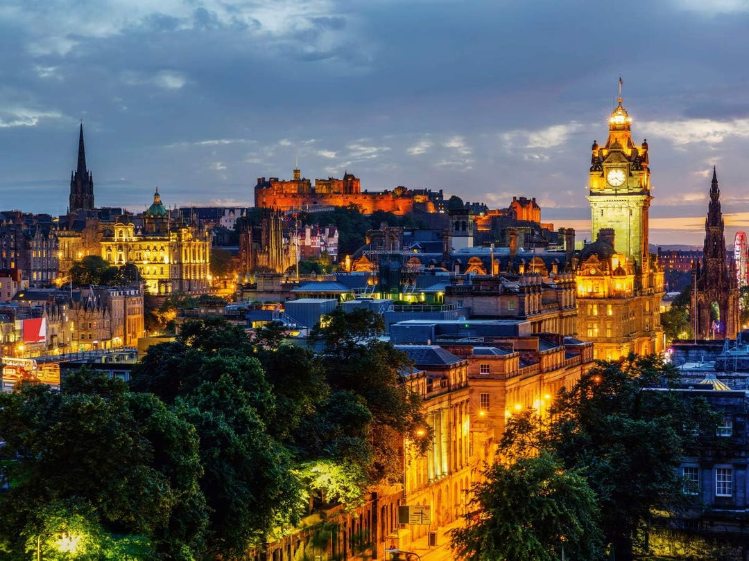 CALVENDO Puzzle Edinburgh bei Nacht 1000 Teile Lege-Grösse 64 x 48 cm Foto-Puzzle Bild von Christian