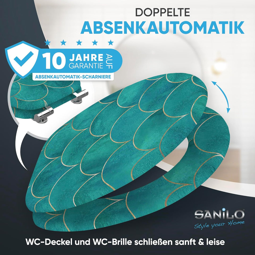 Sanilo WC Sitz mit Absenkautomatik, viele neue Toilettendeckel zur Auswahl, hochwertige Oberfläche,