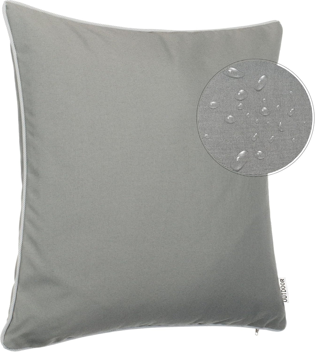 Brandsseller Outdoor Garten Kissen Dekokissen mit Paspel - Garngefärbt Uni Schmutz- und Wasserabweis