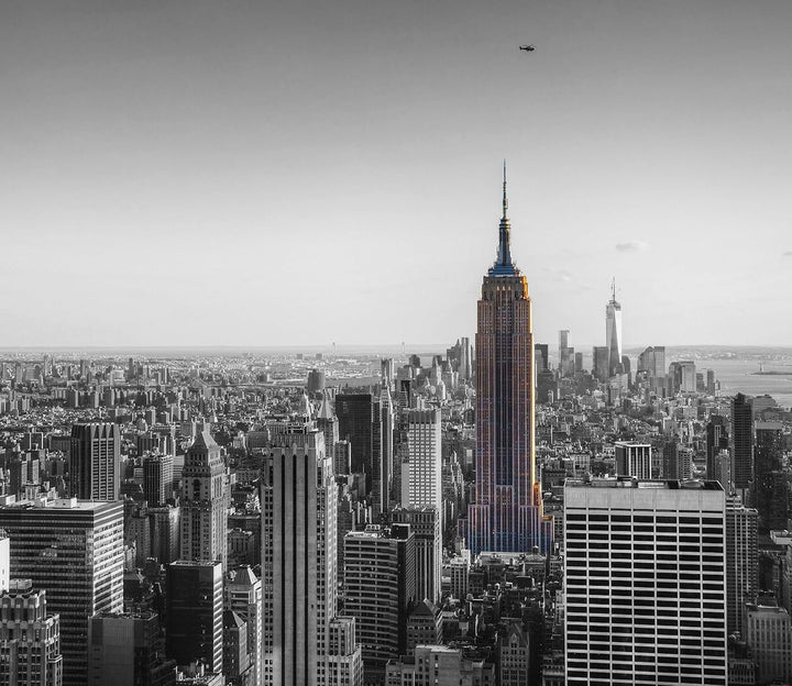 traumhafte Empire State Building Herdabdeckplatte & Spritzschutz aus Echtglas | Für Herd-Kochfelder