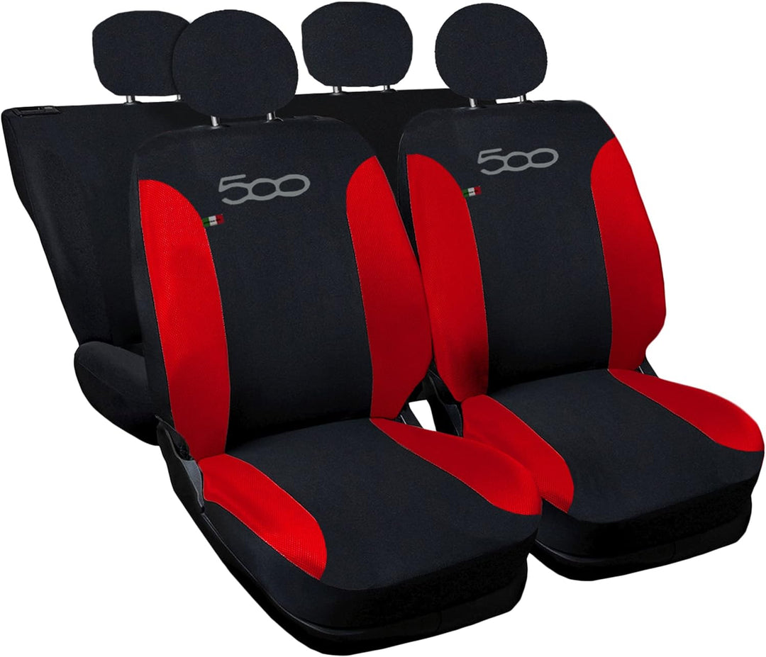 Auto Accessori Lupex - Sitzbezüge für Autositz, kompatibel Autositzbezüge für Cinquecento 500, Schwa