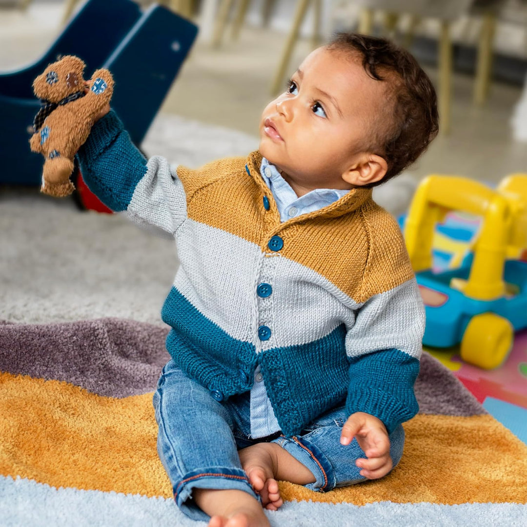 Gründl Baby Cotton Wolle zum Stricken und Häkeln, Babywolle aus 50% Baumwolle, 50% Polyacryl, strapa