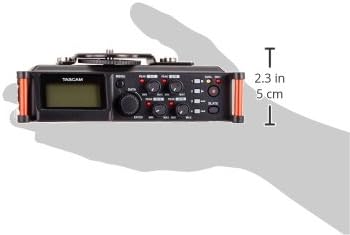 TASCAM Tragbarer 4-Kanal-Audio-Recorder für Videofilmer, 4 Kombi-XLR/TRS-Eingänge, 2 interne Mikrofo