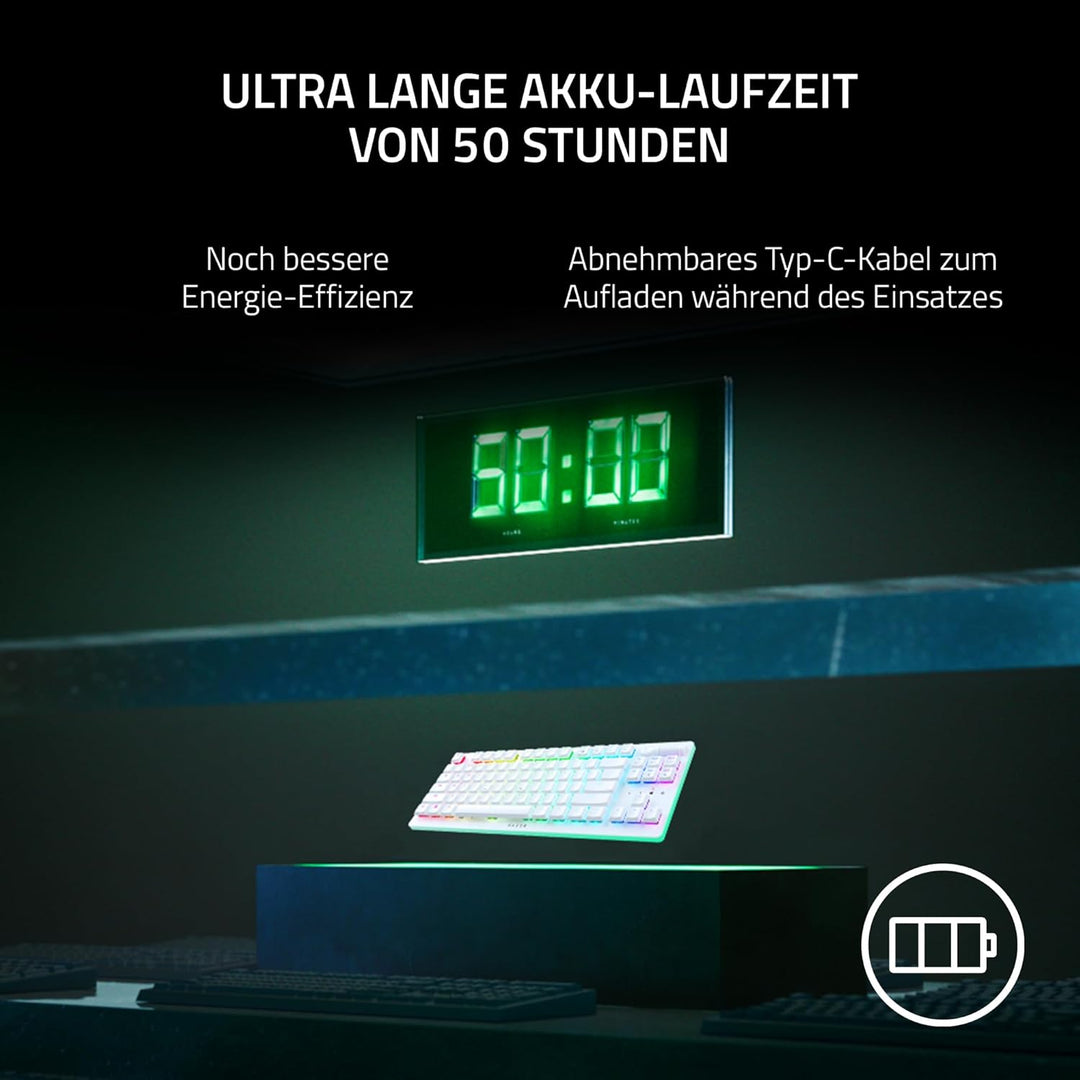 Razer DeathStalker V2 Pro Tenkeyless (Red Switch) - Kabellose Optische Low-Profile-Gaming-Tastatur (