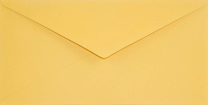 Netuno 500 Briefumschläge Sonnen-Gelb DIN Lang 110 x 220 mm 120g Keaykolour Indian Yellow gelbe Einl