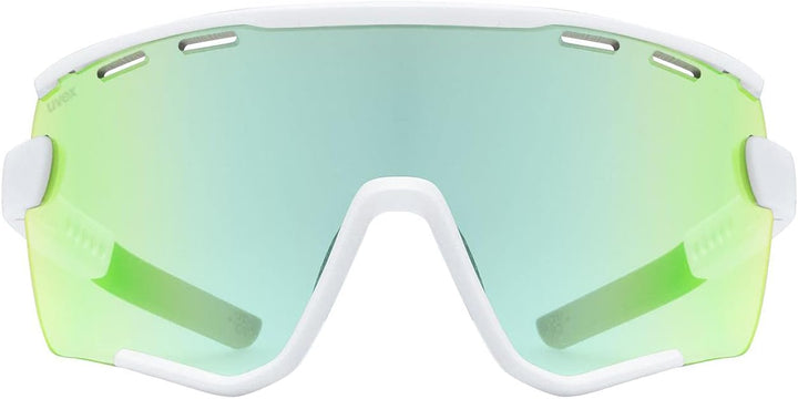 uvex Unisex Sportstyle 236 Set Sportbrille (1er Pack) Einheitsgrösse white mat/green, Einheitsgrösse