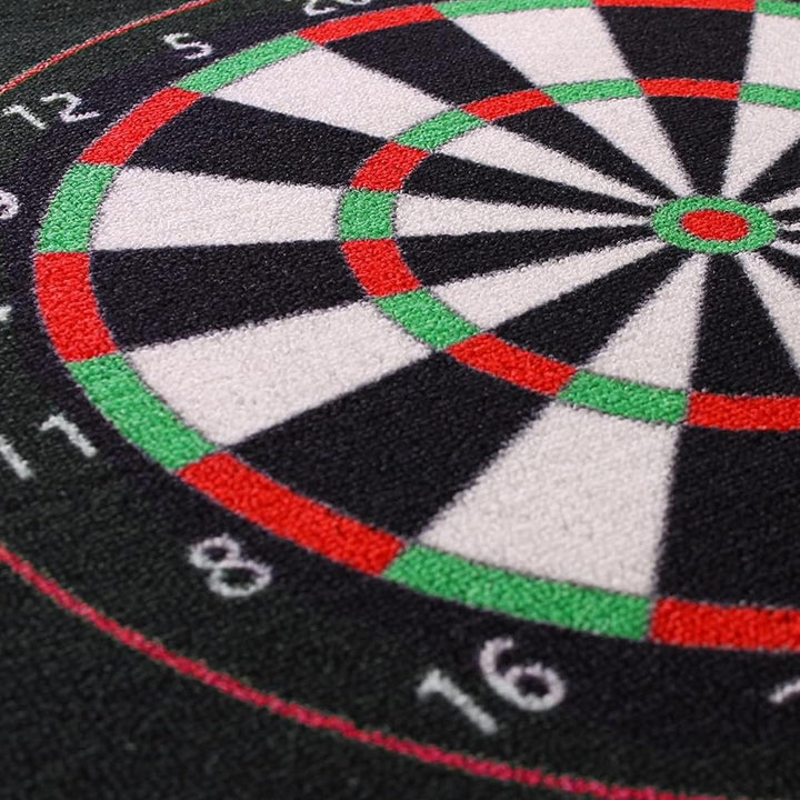 Kingpower Dartteppich mit Abwurflinie, Dart Zubehör mit Motiv, Dartmatte mit Oche, pflegeleichter Te