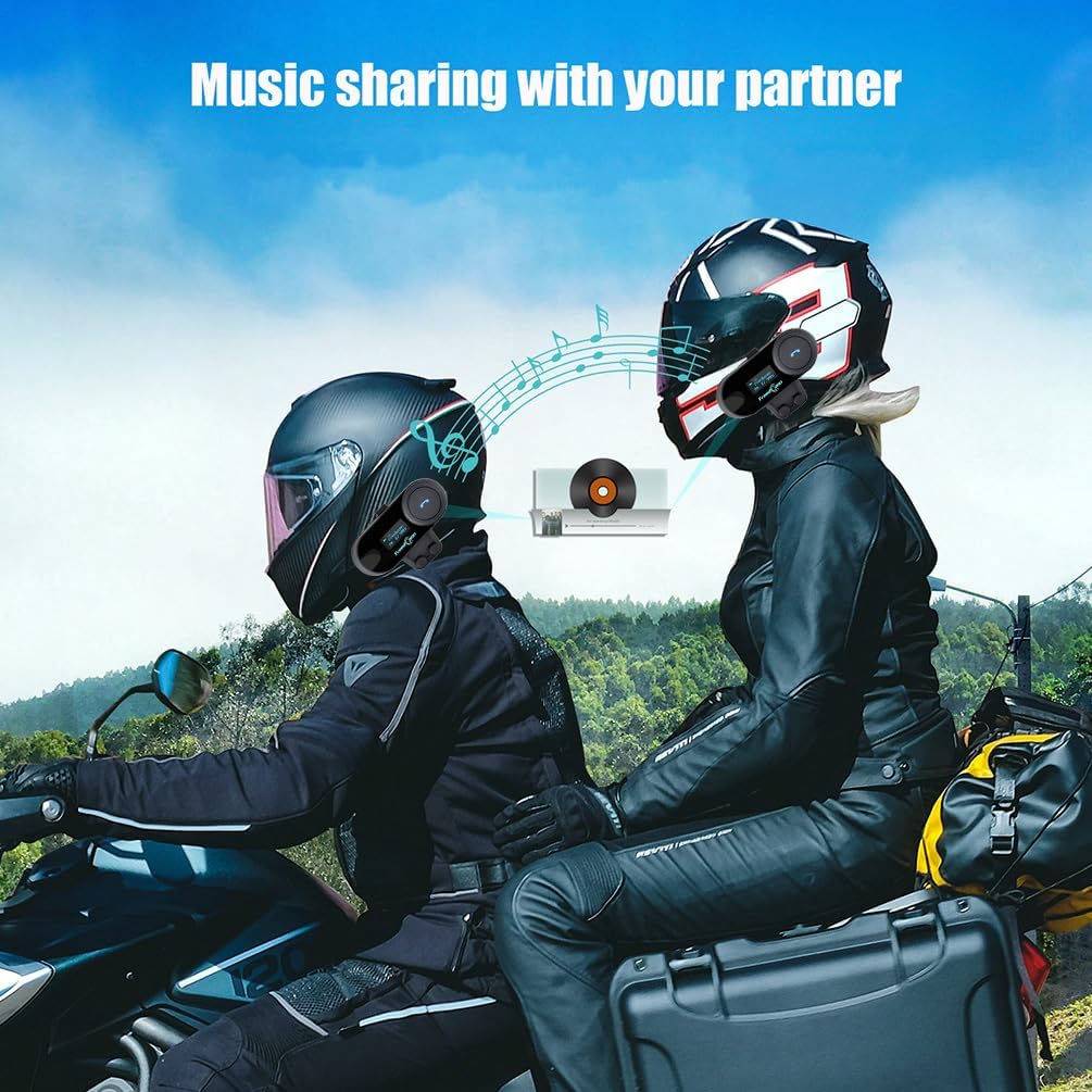 FreedConn TCOM-SC Motorrad Gegensprechanlage Headsets Motorradhelm Intercom Wasserdicht Wireless Int