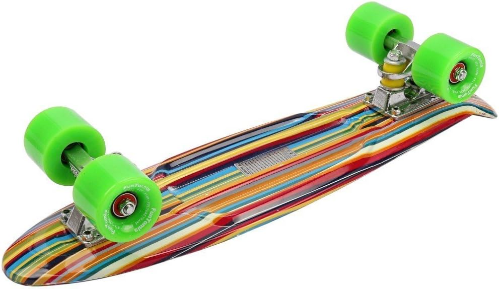 FunTomia 57cm Mini-Cruiser Board Skateboard mit oder ohne LED Leuchtrollen inkl. Aluminium Truck, AB