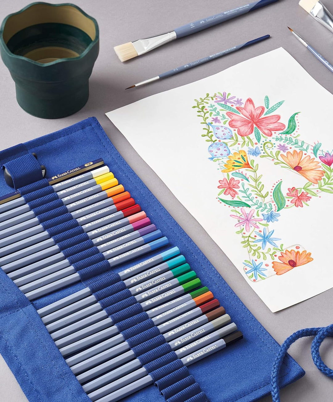 Faber-Castell Faber Castell 114652 - Goldfaber Aqua Stifterolle, inklusive 27 Aquarellstiften 1 stüc