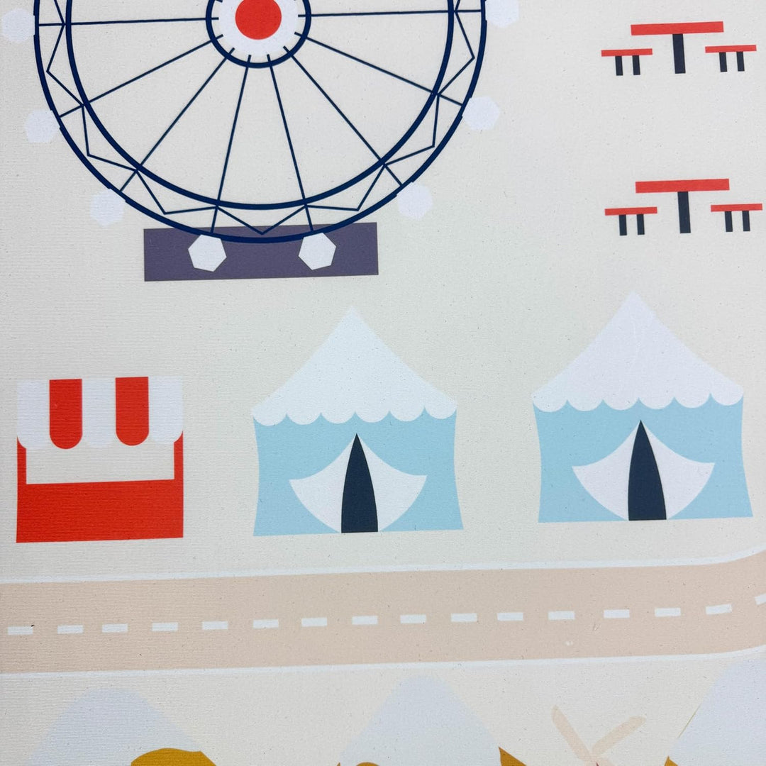 Teppich-Traum Teppich Kinderzimmer Kinderteppich Stadt-Motiv rutschfest flachgewebe saugroboterfreun