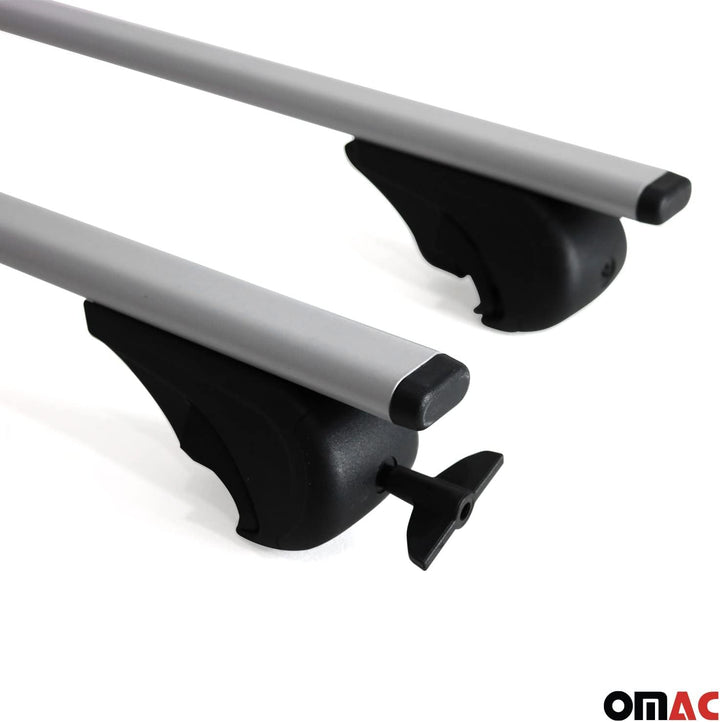 OMAC Dachträger Gepäckträger kompatibel mit Ford Kuga Titanium 2013-2019 Grundträger Metall Grau, Gr