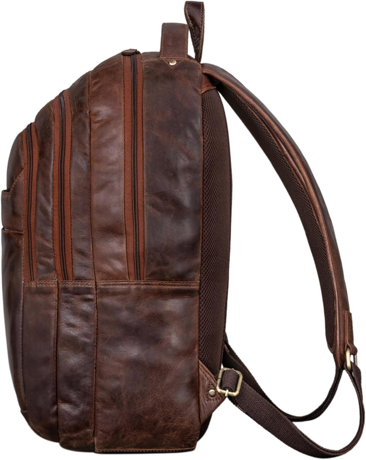 STILORD 'Keno' Leder Rucksack mit Laptopfach 15,6 Zoll Business Rucksack Herren und Damen Bürorucksa